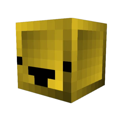 Cyata Minecraft avatar head, 3D render