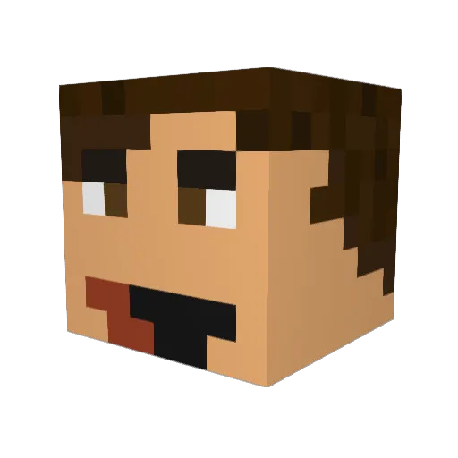 Cyatness Minecraft avatar head, 3D render