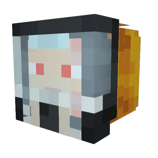 Cyb3rStalker Minecraft avatar head, 3D render