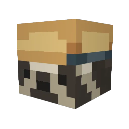 Cyb3rcl0ps Minecraft avatar head, 3D render