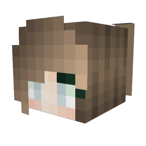 Cyb_Yu Minecraft avatar head, 3D render