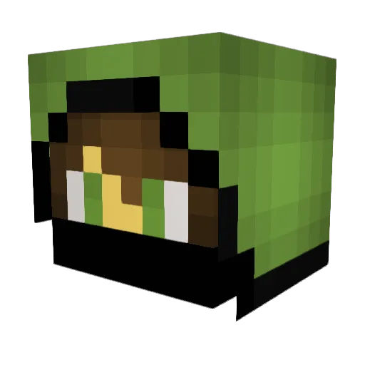 Cyba Minecraft avatar head, 3D render