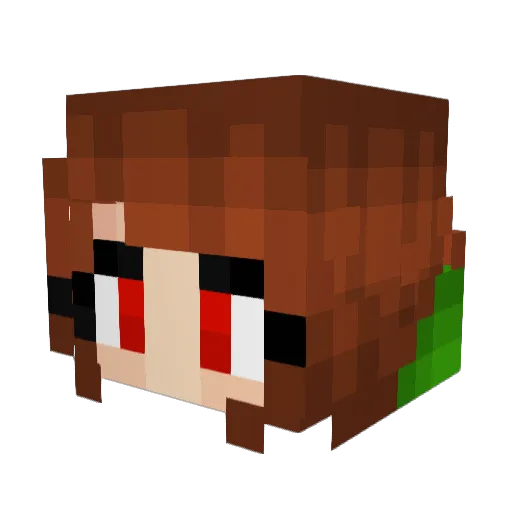 Cybell_3 Minecraft avatar head, 3D render