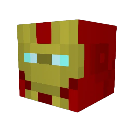 CyberBauer Minecraft avatar head, 3D render