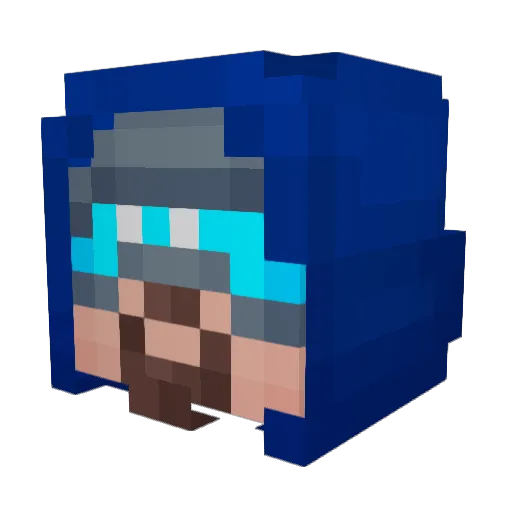 CyberBlaze13_ Minecraft avatar head, 3D render