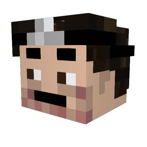 CyberBnnny Minecraft avatar head, 3D render