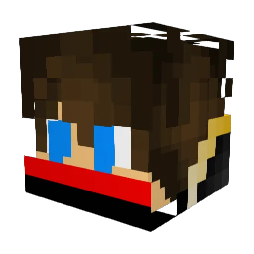 CyberBurn68 Minecraft avatar head, 3D render