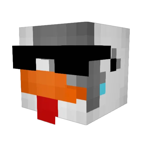 CyberCh1cken Minecraft avatar head, 3D render