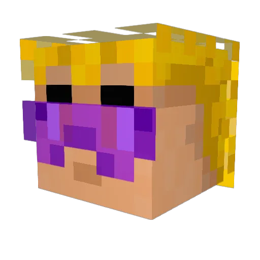 CyberCrafter1_12 Minecraft avatar head, 3D render