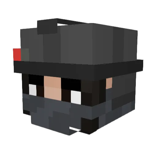 CyberCrafter Minecraft avatar head, 3D render