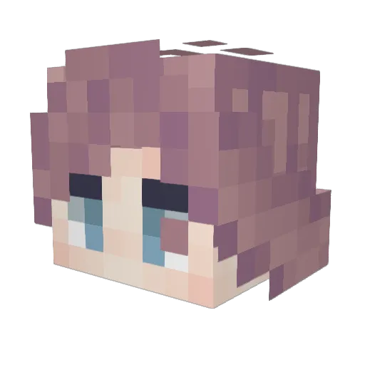 CyberCybele Minecraft avatar head, 3D render