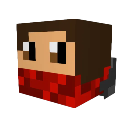CyberDrain Minecraft avatar head, 3D render