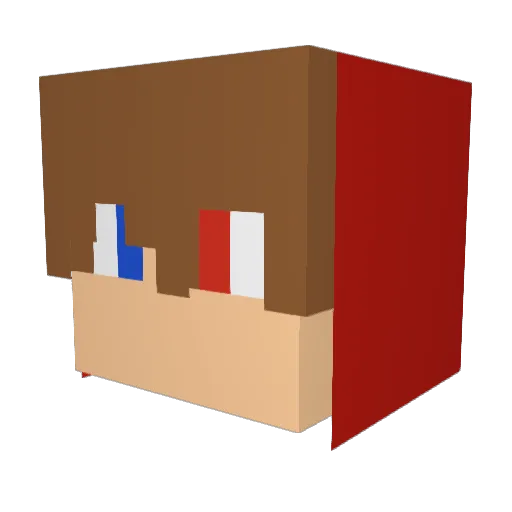 CyberDude12 Minecraft avatar head, 3D render