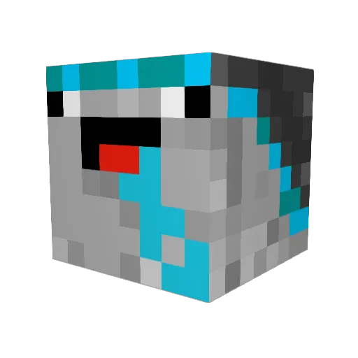 CyberEnder_14 Minecraft avatar head, 3D render