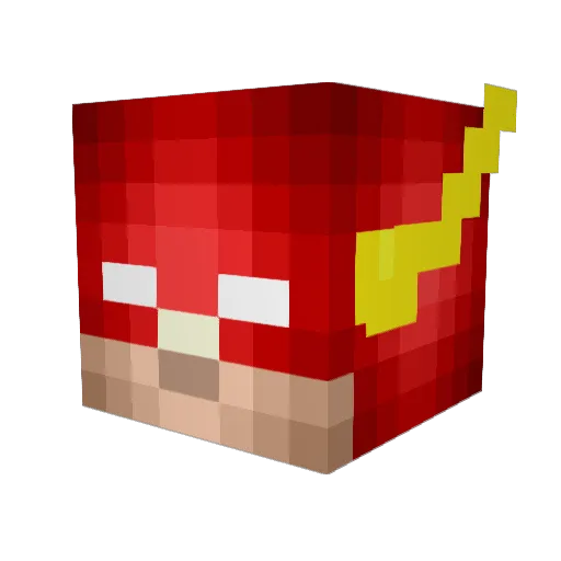 CyberFlash94 Minecraft avatar head, 3D render