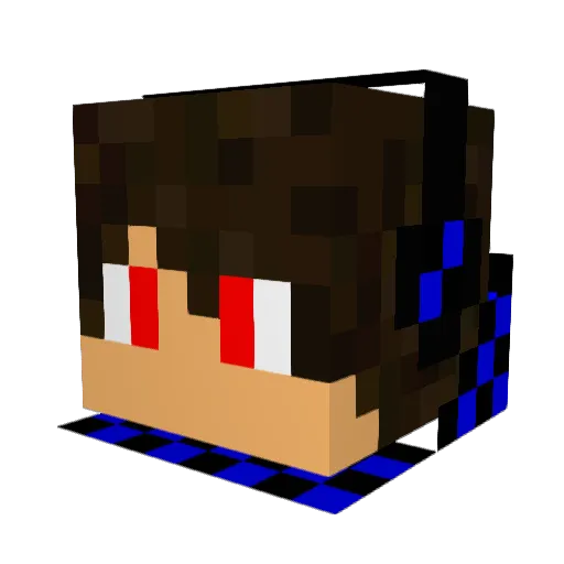 CyberGabrielix Minecraft avatar head, 3D render