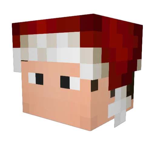 CyberGamezz Minecraft avatar head, 3D render