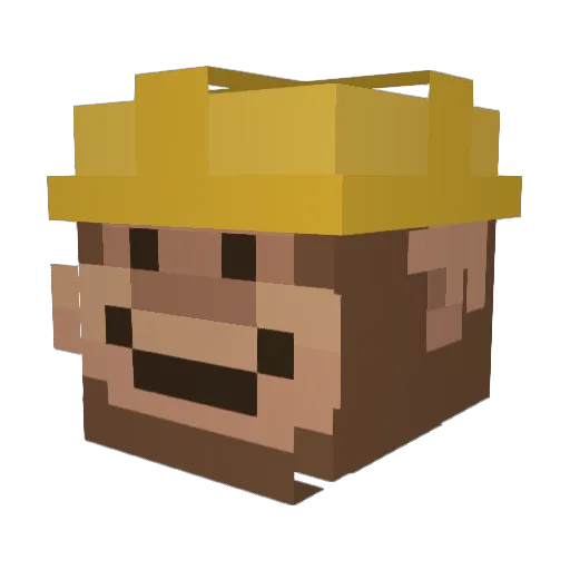 CyberHaz Minecraft avatar head, 3D render
