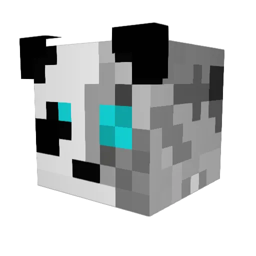 CyberHelmet Minecraft avatar head, 3D render