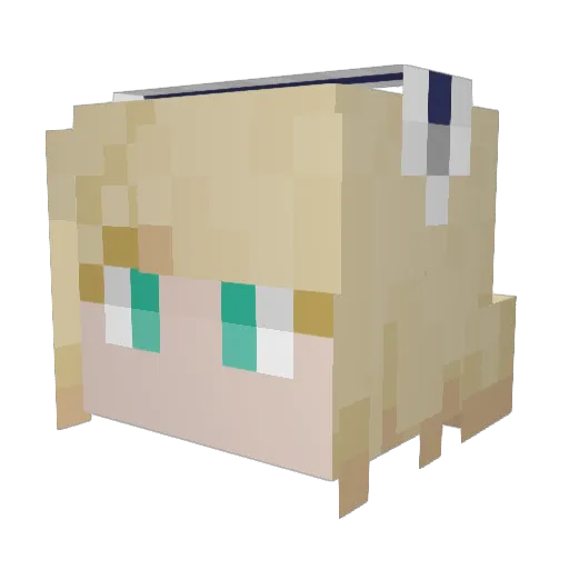CyberIke Minecraft avatar head, 3D render