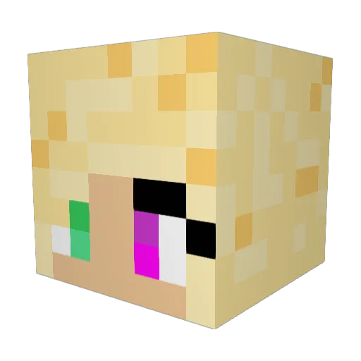CyberKitty11 Minecraft avatar head, 3D render
