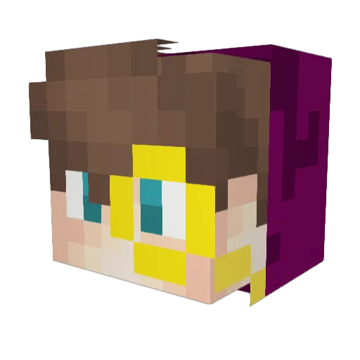 CyberMarik Minecraft avatar head, 3D render