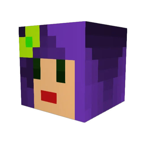 CyberMayg Minecraft avatar head, 3D render