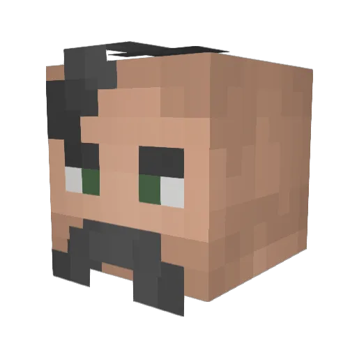 CyberMonax Minecraft avatar head, 3D render