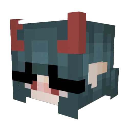 CyberN4x Minecraft avatar head, 3D render