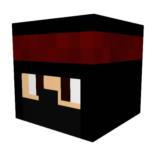 CyberNeonNinja Minecraft avatar head, 3D render