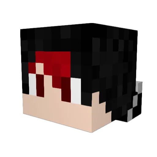 CyberNerd Minecraft avatar head, 3D render