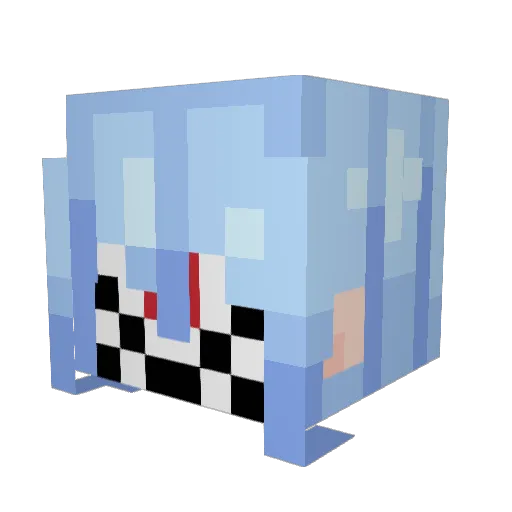 CyberNinja Minecraft avatar head, 3D render