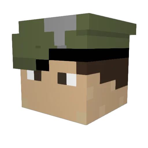 CyberOwl Minecraft avatar head, 3D render