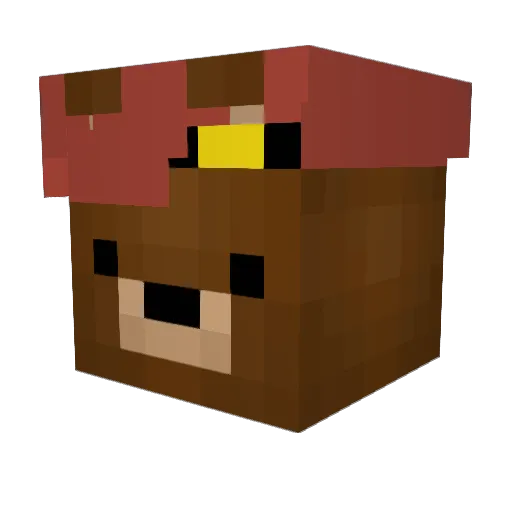 CyberPancakes Minecraft avatar head, 3D render