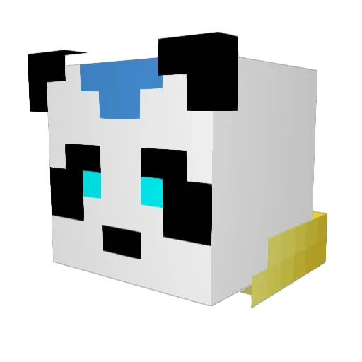CyberPanda69 Minecraft avatar head, 3D render