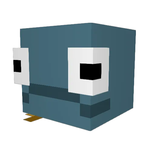 CyberPiece Minecraft avatar head, 3D render