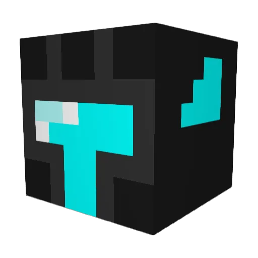 CyberPuma Minecraft avatar head, 3D render