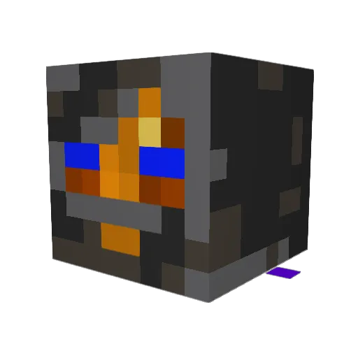 CyberReLoad Minecraft avatar head, 3D render