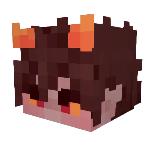 CyberRotary Minecraft avatar head, 3D render