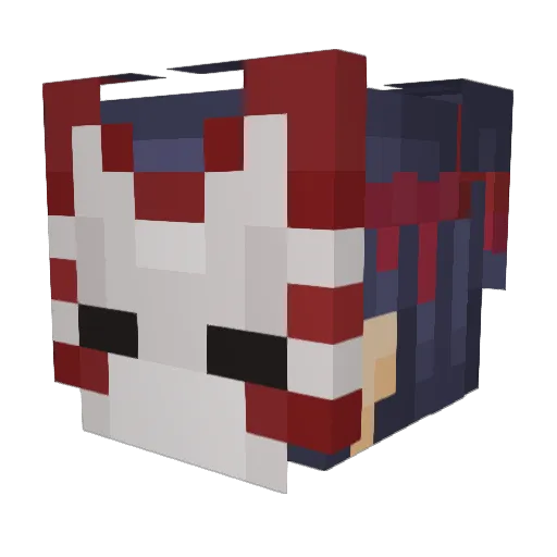 CyberRox Minecraft avatar head, 3D render