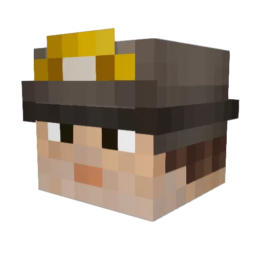 CyberRulzzz Minecraft avatar head, 3D render