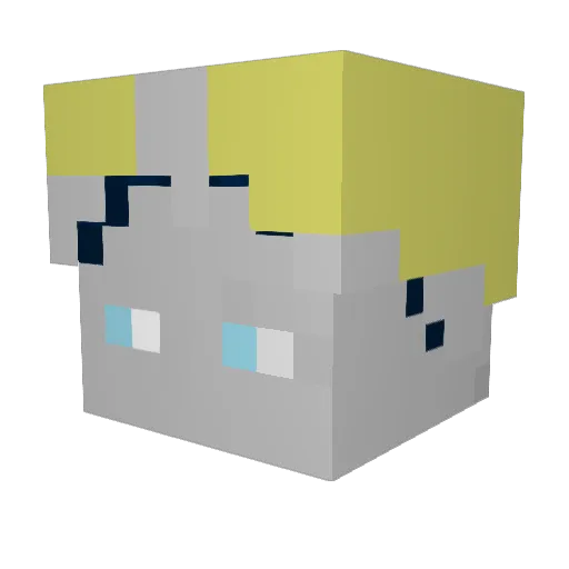 CyberSebi36 Minecraft avatar head, 3D render