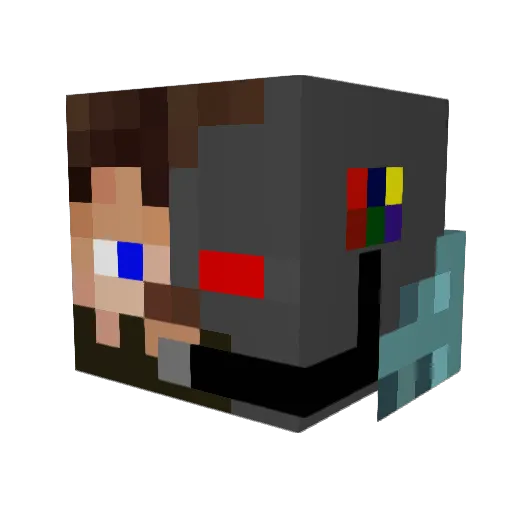 CyberShot27 Minecraft avatar head, 3D render