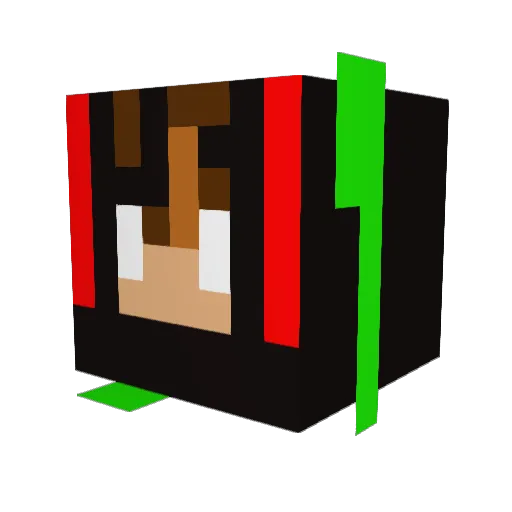 CyberUczen_07 Minecraft avatar head, 3D render