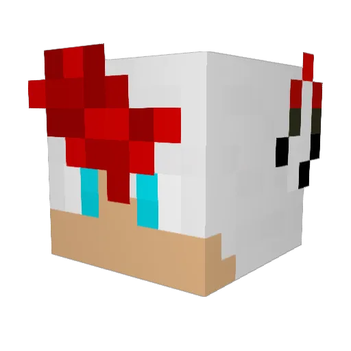 CyberWolf295 Minecraft avatar head, 3D render