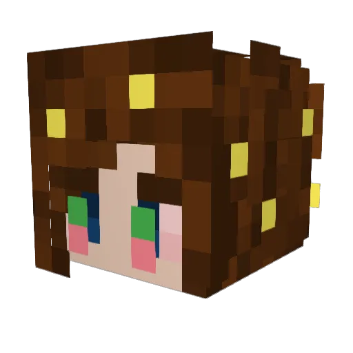 Cyber__Witch Minecraft avatar head, 3D render