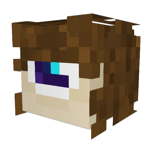 Cyber_the_proto Minecraft avatar head, 3D render