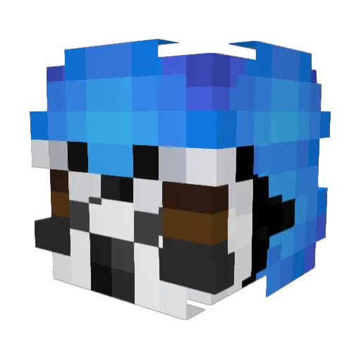 Cyberedgescar Minecraft avatar head, 3D render