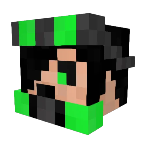 Cyberghost14 Minecraft avatar head, 3D render