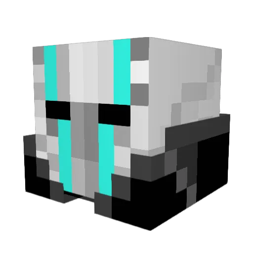 Cybericebreaker Minecraft avatar head, 3D render